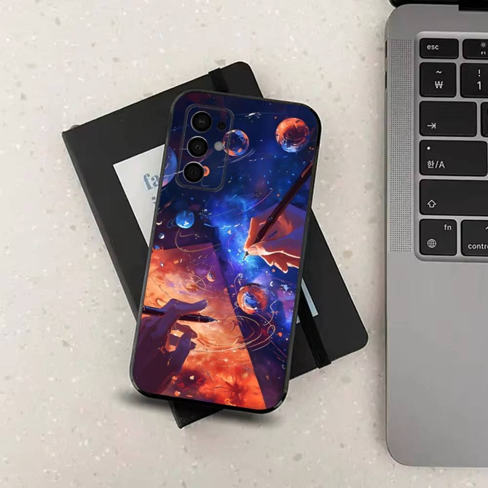 illustratio Books Art Phone Case For Samsung Galaxy A91,A80,A73,A72 ,A71,A53A52,A32 ,A31A22,A21s,A20,Black Cover