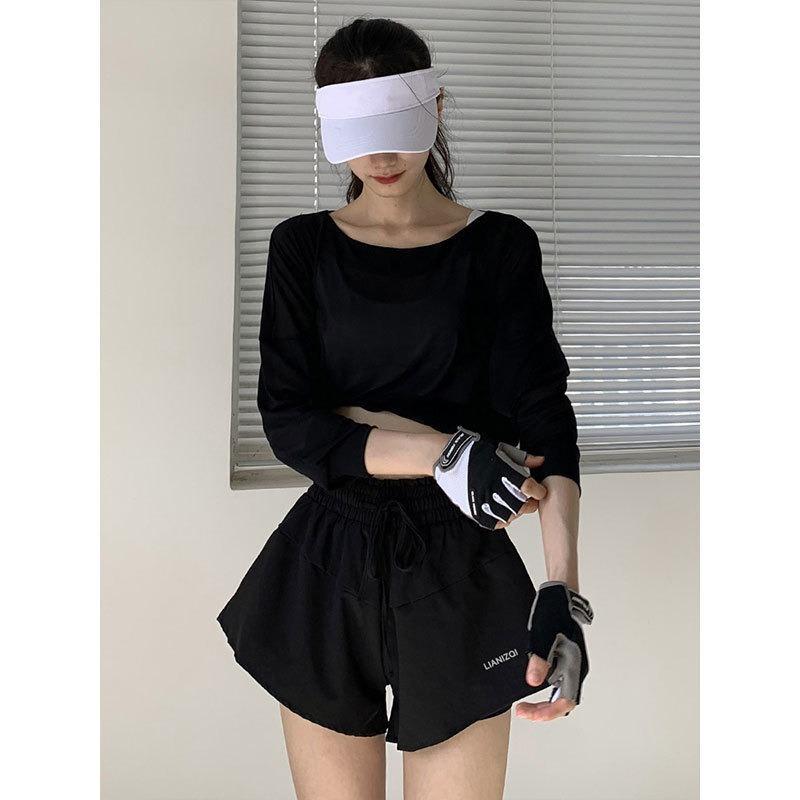 Summer Sports Shorts Women's Loose Running Anti-slip Fitness Pants High-waisted Training Thin Casual Yoga Pants