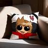 Anime Eddsworld Tord Pillow Case Sofa Living Room Bedroom Headboard Backrest Cushion Square Cushion Nap Time