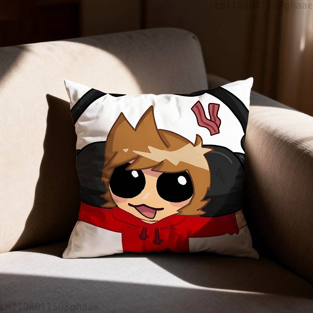 Аниме Eddsworld Тор Наволочка Диван Гостиная Спальня Изголовье Спинка Подушка Квадратная Подушка Время Сна 12x12Inch