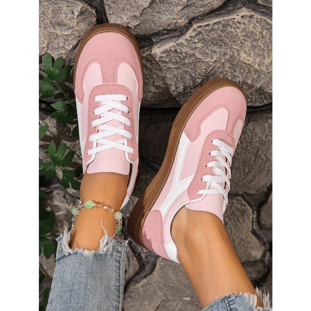 Women's Lace Up Sports Shoes - Low Cut Design, Suitable for Fitness, Skateboarding, Daily Wear and Casual Shoes All Season, Women's Sports Shoes