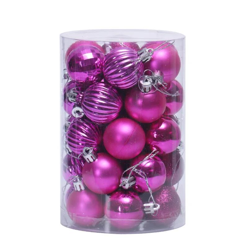 4CM Christmas Ball Box Set Available Lightweight Holiday Christmas Tree Ornament Decorations Christmas Decorations 34PCS/Box