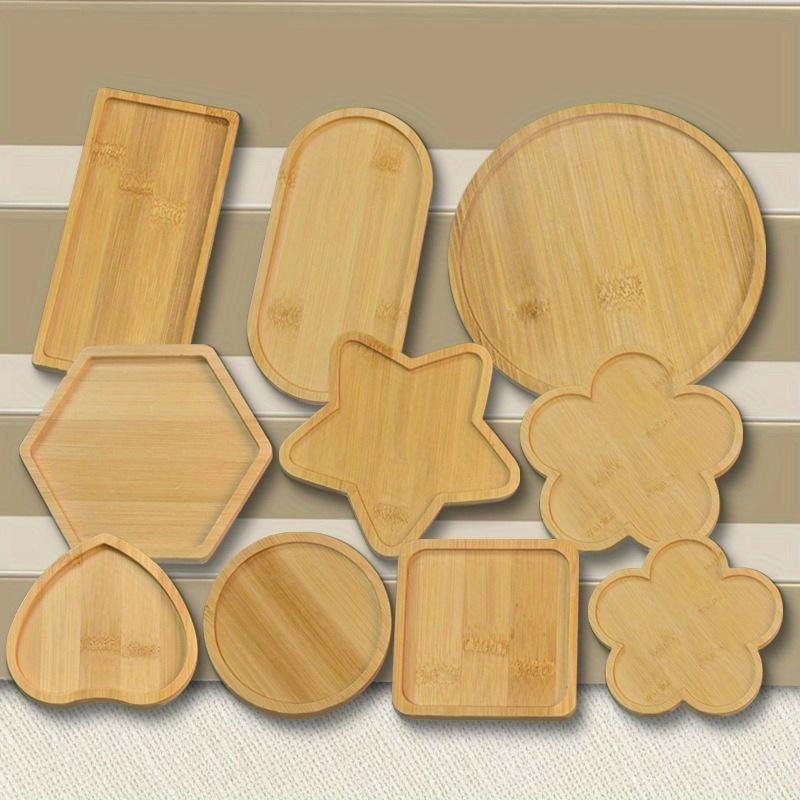 6pcs DIY Wooden Coaster Set - Refillable Mosaic Craft Kit with Heart, Circle, Star, Hexagon, Flower, Hexagon Shapes - Ideal for Home Dec