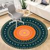 1pc Sunburst Mandala Office Round Area Rug, Indoor Mat Suitable For Office, Under Office Chairs Bedroom Living Room Home Decor, Room Deco