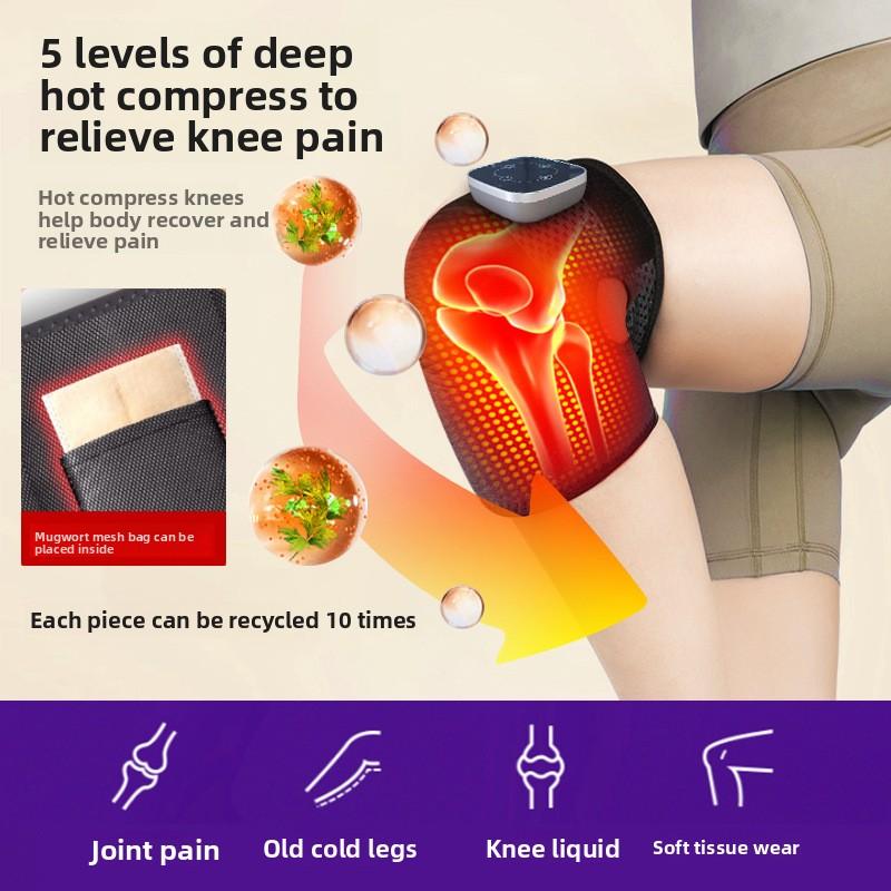 New Electric Heating Knee Pads, Hot Compress, Vibration Knee Massager, Warm and Cold-proof Old Cold Leg Knee Joint Massage Instrument
