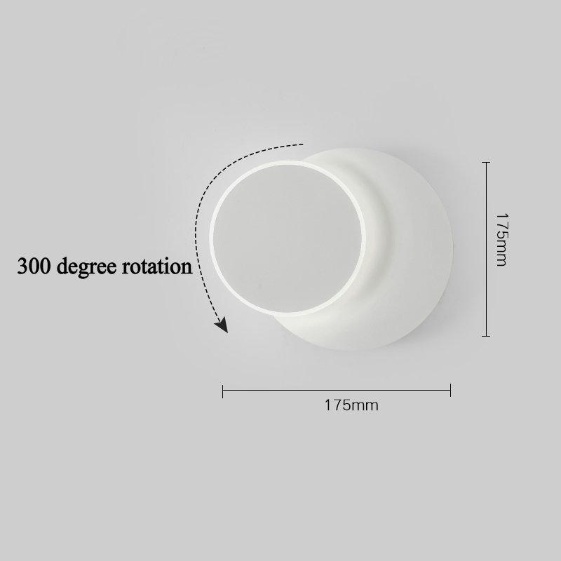 7W LED Indoor Wall Lamp Aluminum Acrylic Wall Light Bedroom Lamps Living Room Aisle Corridor Lighting Rotating Wall Sconce