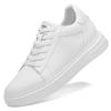 Men's 8CM Invisible Height Boost Sneakers - Trendy, Breathable, White Casual Shoes with Thick Sole