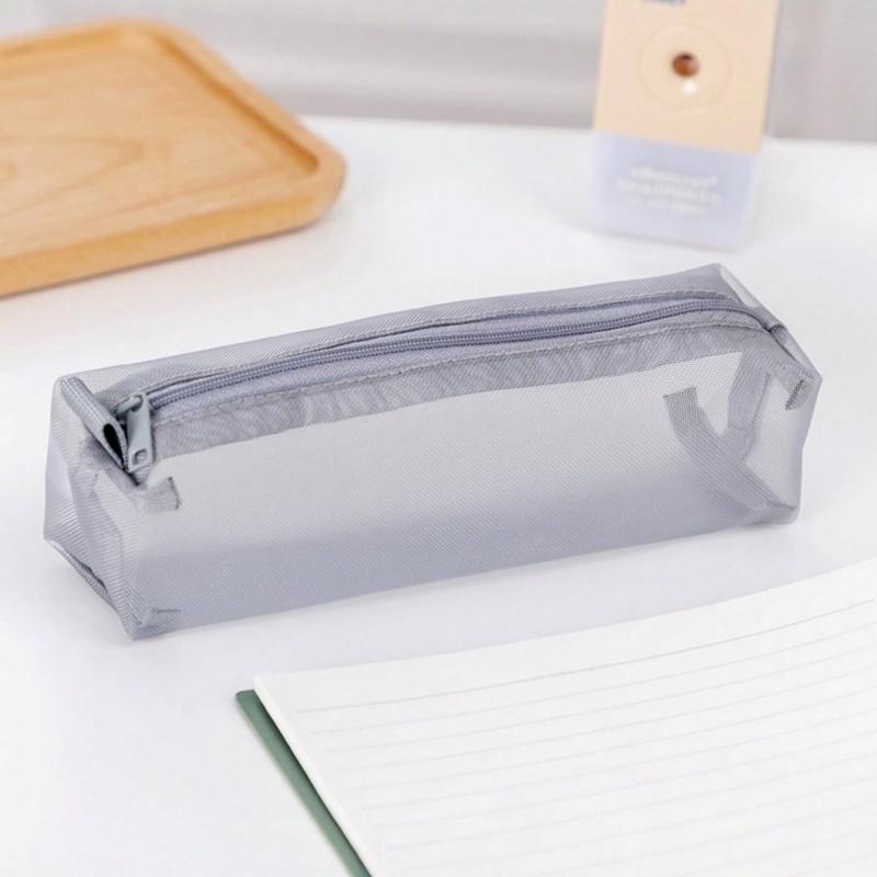 1 Stück Transparente Netz-Federtasche, Tragbare Aufbewahrung Geeignet für Schüler, Multifunktionale Transparente Federtasche
