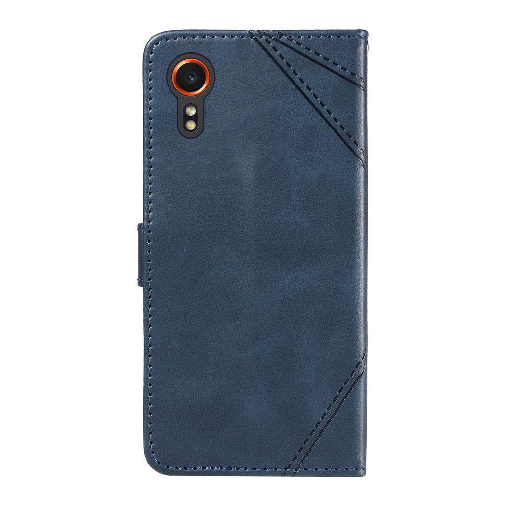 For Samsung Galaxy Xcover7 Case Shockproof Geometric Line Leather Phone Cover Card Holder