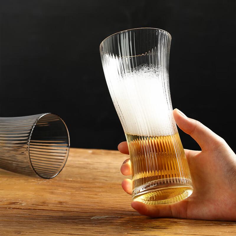 2pcs Sets Craft Beer Glass Creative Beer Glass Large Capacity Wine Glass Transparent Drinking Glasses Drinkware Wine Utensils