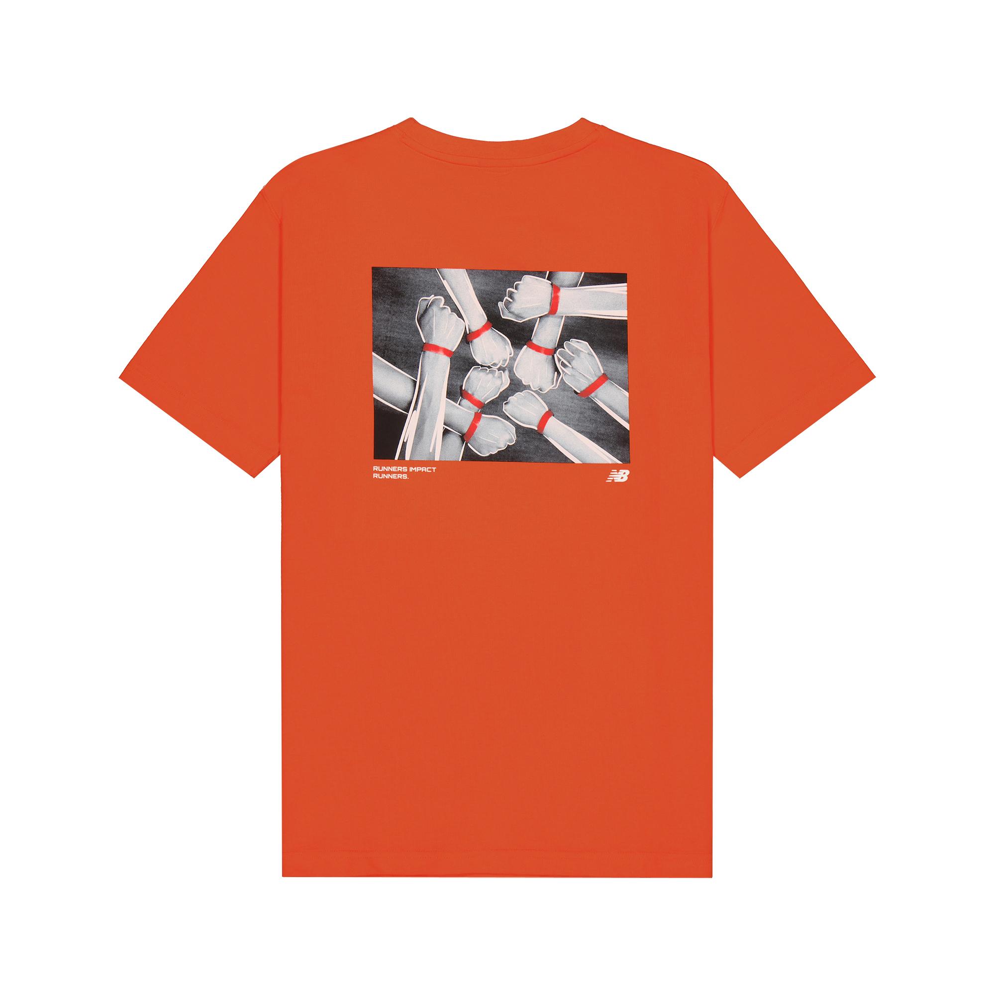 New Balance T Shirts Men s Orange Crew Neck NEF29291-ORG L