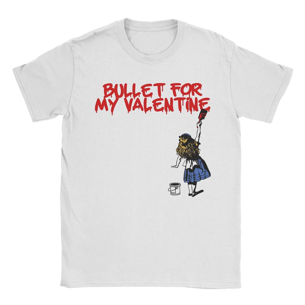 Herren T-Shirt Band Bullet for My Valentine Hipster Reine Baumwolle T-Shirts Kurzarm T-Shirt Rundhals Tops Übergröße