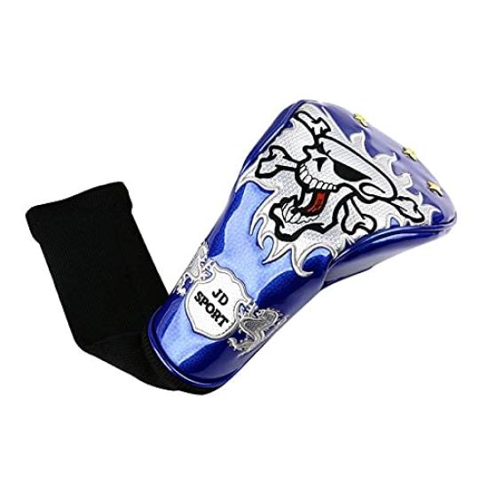 Skull King Series Driver Headcover, Black/Blue (Blue)