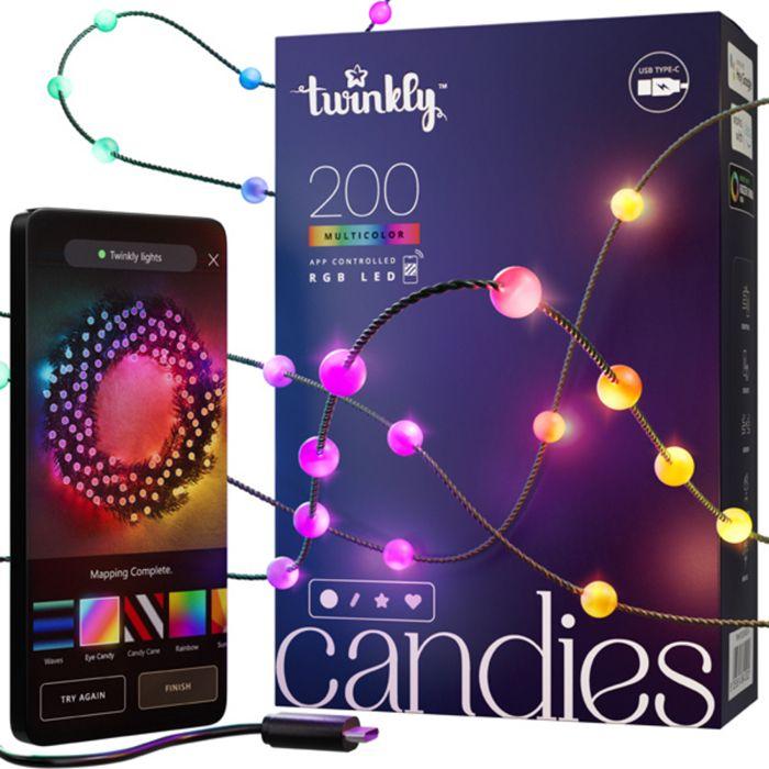 Guirlande lumineuse - twinkly - pearl - 200 leds - multicolore - 12 m