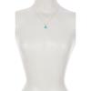 Natural Turquoise Gemstone Round Pendant Necklace Jewelry