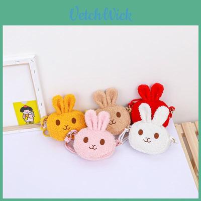 Niedliche Mini-Plüschhasen-Schultertasche für Kinder mit süßem Cartoon-Design und weichem Stoff