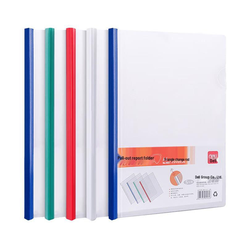 Deli 5531 A4 Mixed Color Rod Report Clips