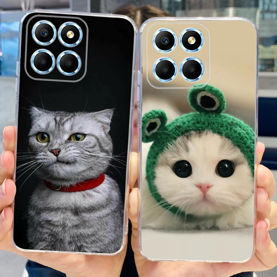 For Huawei Honor X6 X6S Case Honor X8 5G Cover Soft TPU Silicone Matte Phone Bumper For HonorX6 X 6S Coques Butterfly Flower Bag