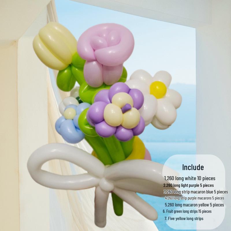 DIY Lily & Sunflower Balloon Kit: Wind Chime & Daisy Weaving