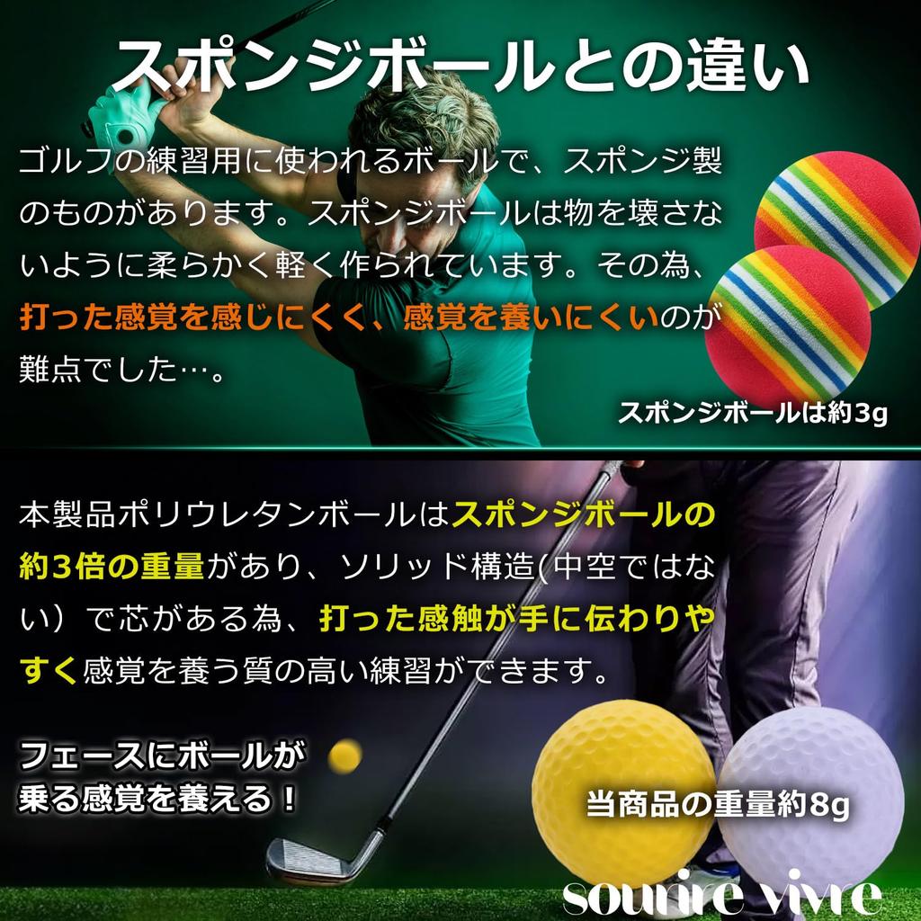 [sourire vivre] Golf practice balls, 10 polyurethane balls that give