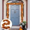 Artificial Fall Maple Leaf Pumpkin Vine Garland 18m for Thanksgiving Door Window Decor Seasonal Autumn Decoration
