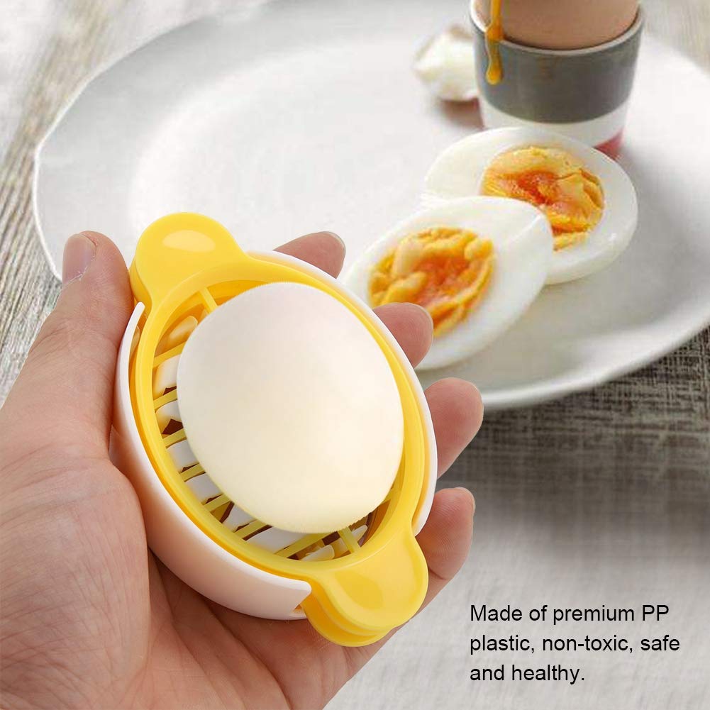 Egg Cutter with 3 Cutting Suitable for Fruits and Easy Dishwasher Ideal for Breakfast Suitable for Kiwi and Strawberries Modes, Hard-Boiled Eggs,