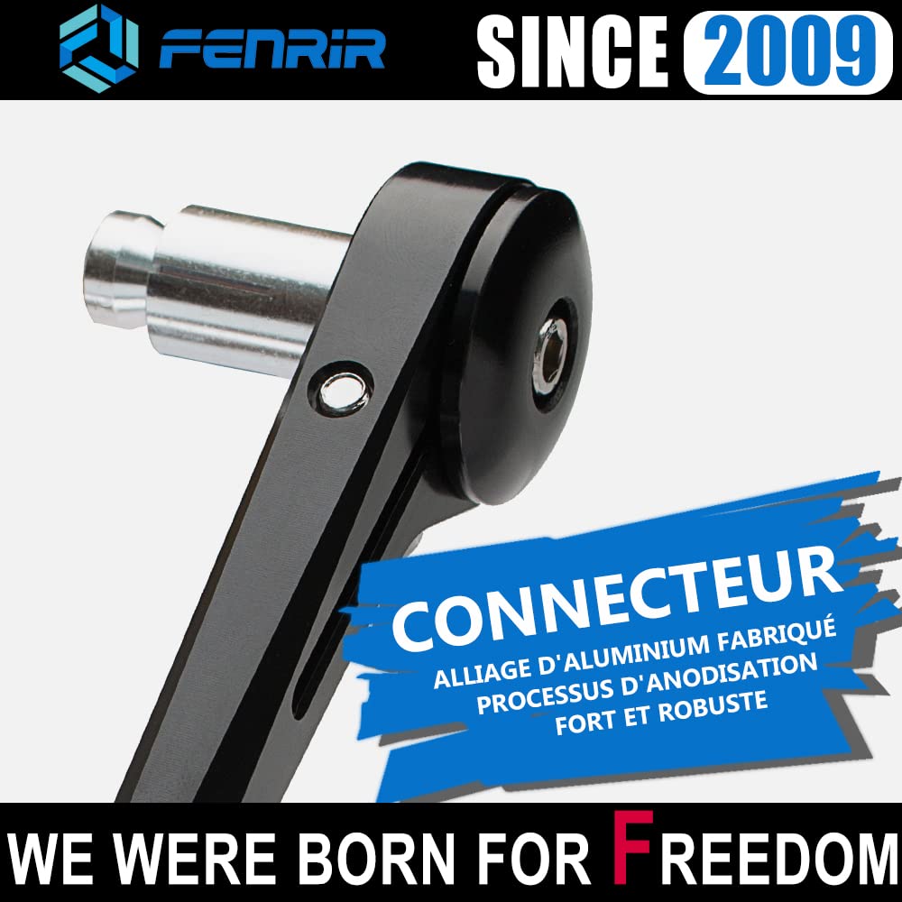 FENRIR Black Motorcycle Bike Bar End Mirror Bike Mirror Retro CNC Aluminum for Vehicle Inspection Compliant New Safety Standards Compliant Mirror