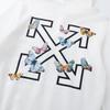 9099 Off-White 2026 Autumn and Winter New OW Butterfly Letter Arrow Pattern Men's and Women's Hooded Sweatshirt