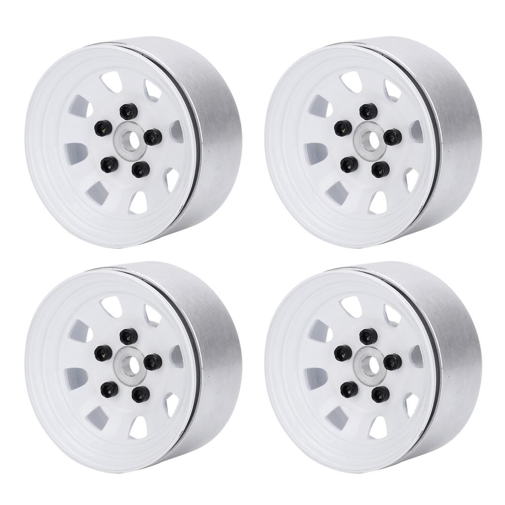 4pcs 1.9'' Aluminium Alloy Wheel Rims Hubs for 1/10 RC Crawler for   SCX10  (White )