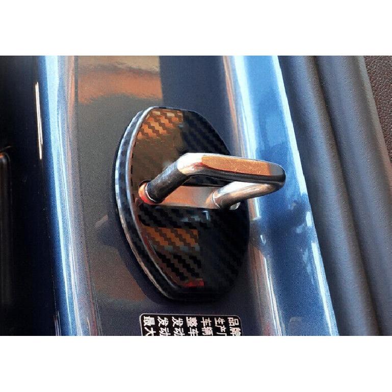 For Porsche 718 2016-2024 Carbon Fiber Steel Door Lock Buckle Protect Cover Trim