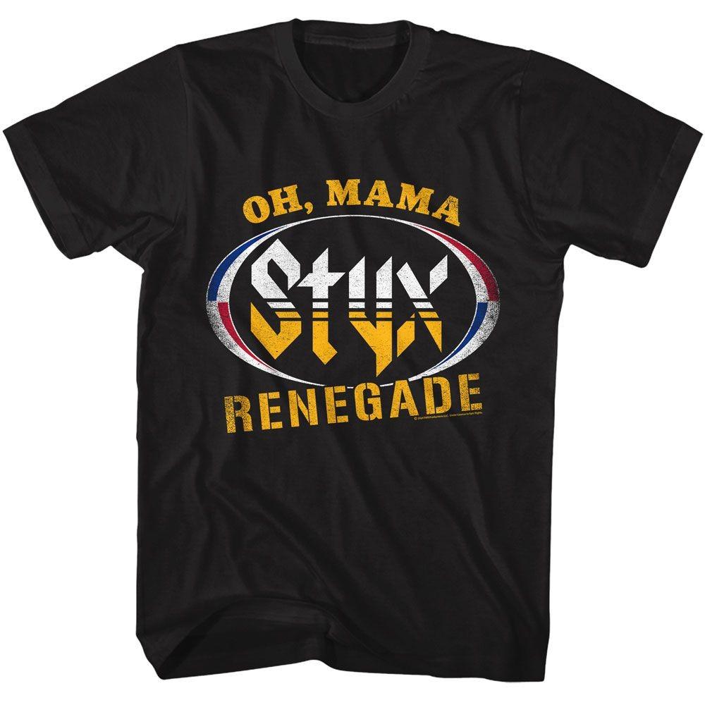 

Styx - Oh Mama - American Classics - Solid Black Adult Short Sleeve T-Shirt 4XL