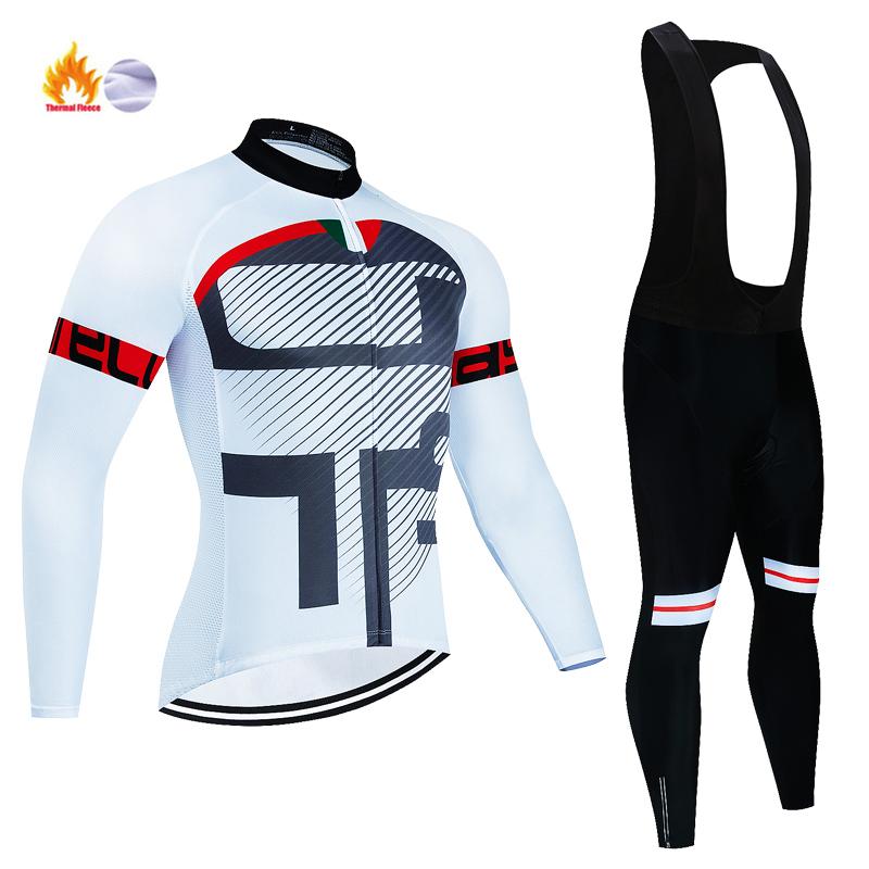 Cycling Jersey Set 2025 Men Winter Thermal Fleece Long Sleeve Road Bike Cycling Clothing MTB Cycling Jacket Ropa Ciclismo Hombre
