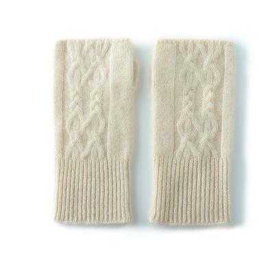 Gloves Cashmere Autumn and Winter New Style Unisex Short Half Finger Windproof and Cold Proof Open Finger Writing and Keeping Warm