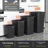 Commercial Lidless Square Plastic Trash Can