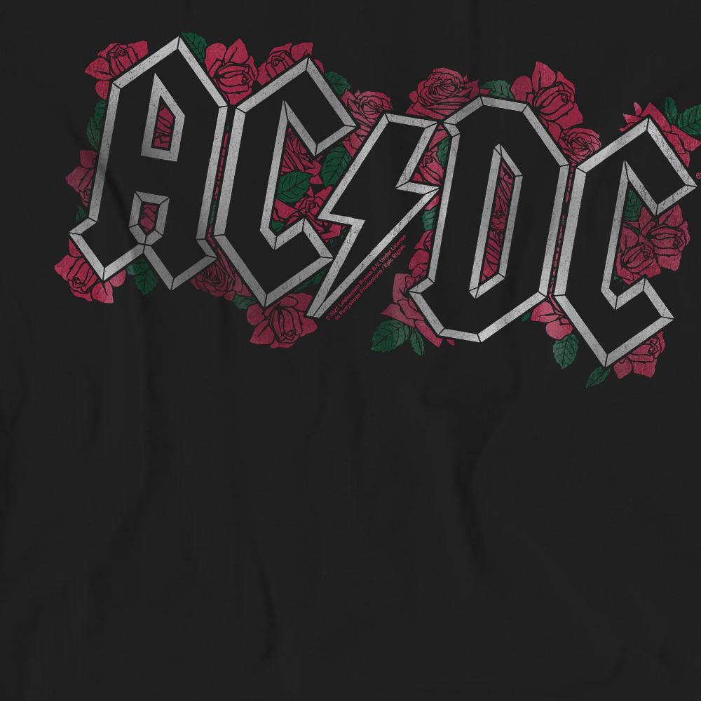 AC/DC Unisex Adult Roses Logo T-Shirt