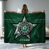 Dallas Stars Print Flannel Blanket High Quality Warm Comfortable Cover for All Seasons Perfect for Gifts Home Decor