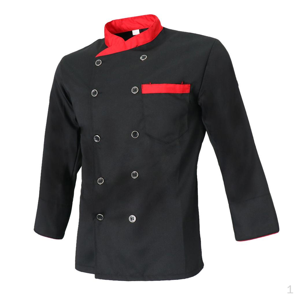 

Jackets Long Sleeve Uniform Kitchen Wear Black L