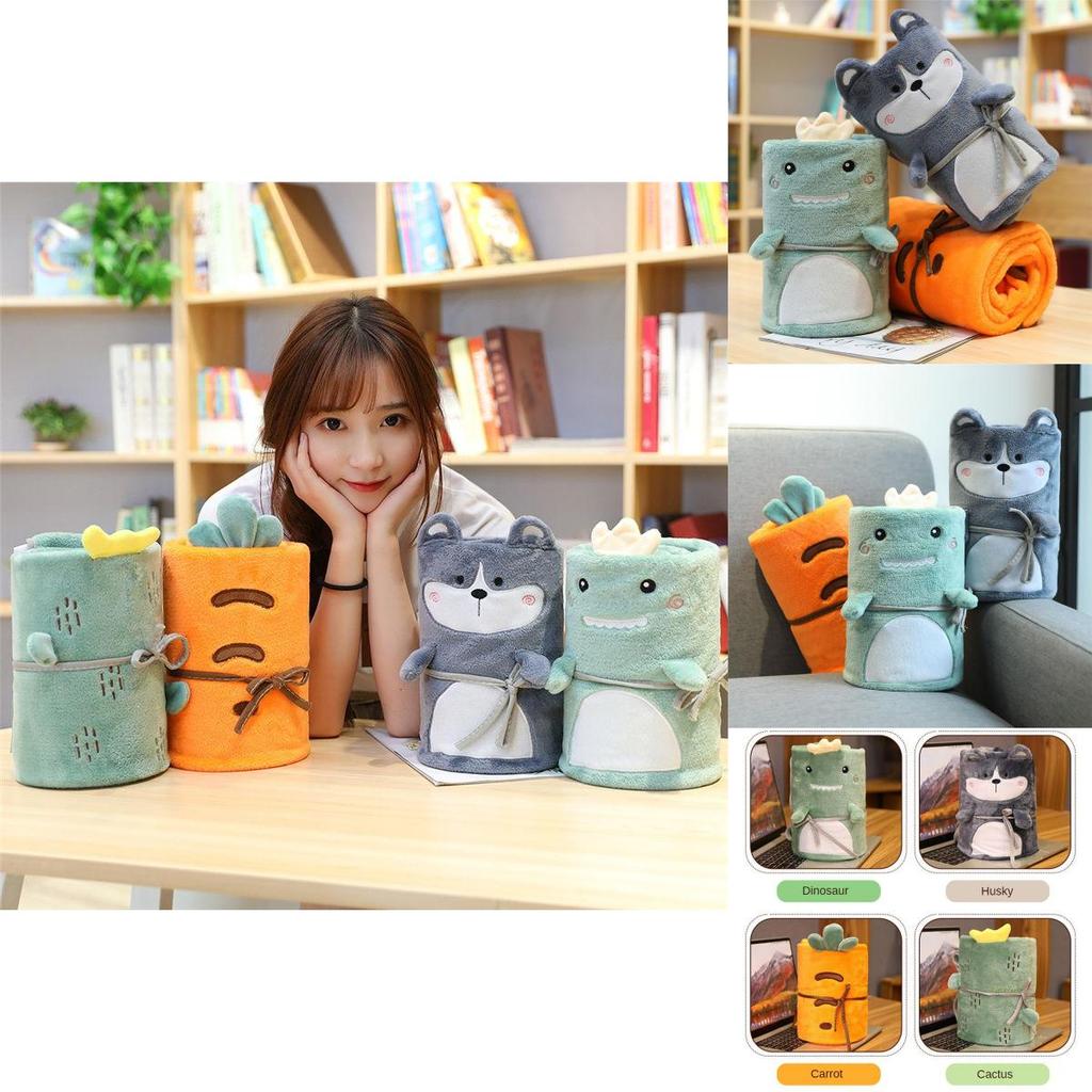 Gemütliche Cartoon-Tier-Klimadecke für Kinder mit entzückenden Dinosauriern