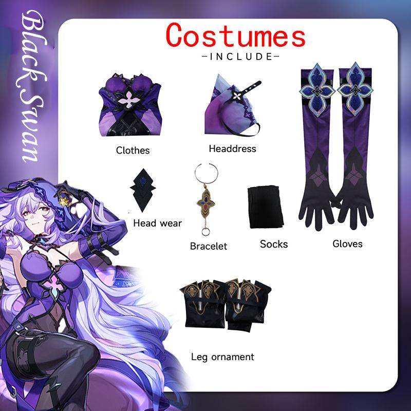 

Honkai Impact Black Swan COS костюмы аниме игра одежда свернуть костюмы для косплея L чёрный