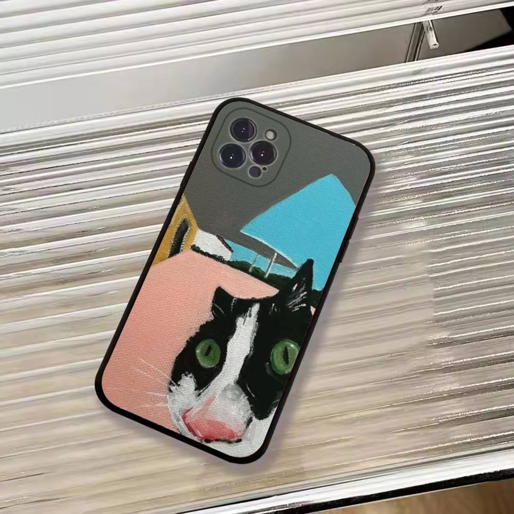 Cat Memes F-Funny Cute Phone Case For iPhone 17, 16,15,14,13,12,11 Plus,Pro Max, Others Soft Black Cover