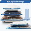 Vacuum Compression Bags with Hand Pump for Clothes, Quilts, and Jackets - Leak-Proof Hand-Rolled Storage.