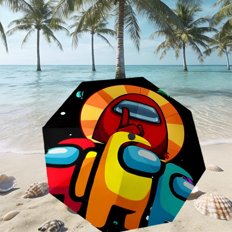 Among Us Print Umbrella Automatic Opening/ Closing - Portable Foldable Design - Daily use for Travel/Outdoor - Gift for Birthday
