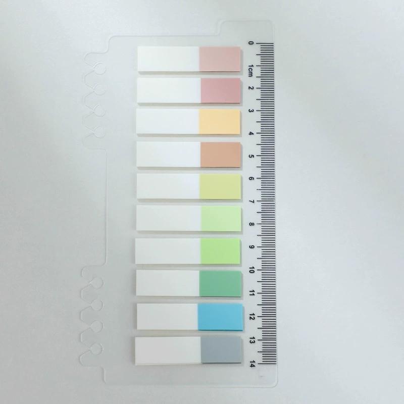 200 Hojas/juego Set de Notas Adhesivas Pastel Morandi Regla Cinta PET Pestañas Índice y Marcapáginas Diarios Planificadores Material Escolar y de Oficina Bloc de Notas