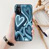 Cool Liquid Heart Phone Case For Honor 70 50 20 7S X9 X8 X7 Magic 4 3 Pro Soft Black Phone Cover