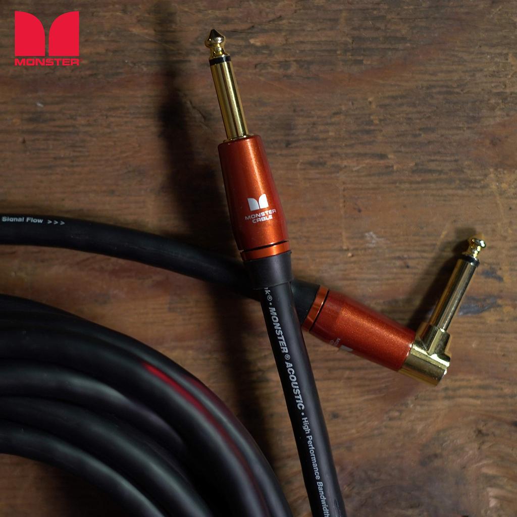 MONSTER CABLE Acoustic Guitar Cable, 12ft, Straight XL Plug, M, ACST2-12A, 600557