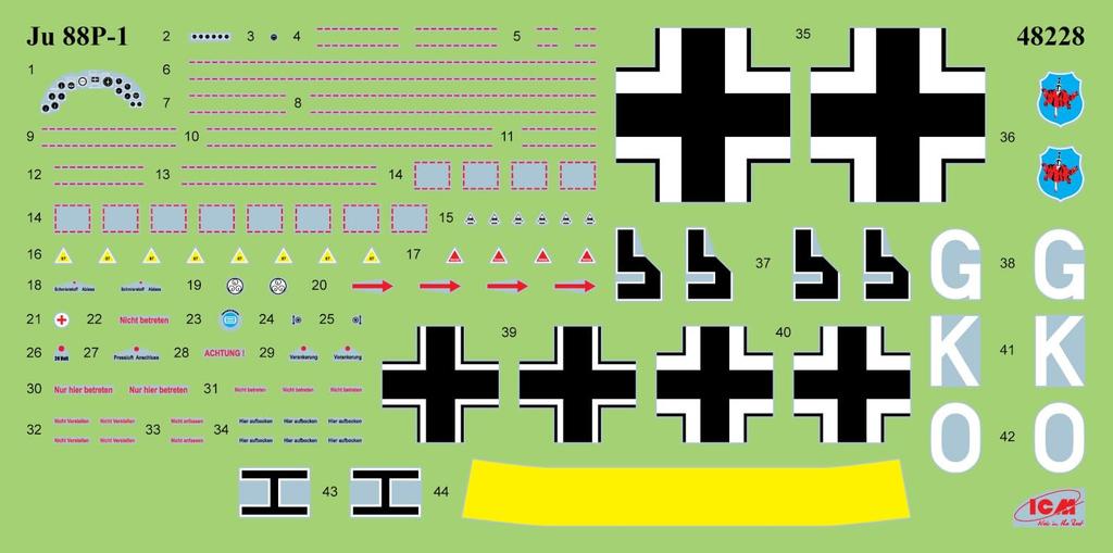ICM German Junkers Tankbuster Bomber Plastic Model 48228 1/48 88P-1