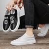 Leather Casual Shoes Men's Cowhide Soft Soled Anti Slip White Low Top Board Shoes Men Leather Original White Leather Shoes