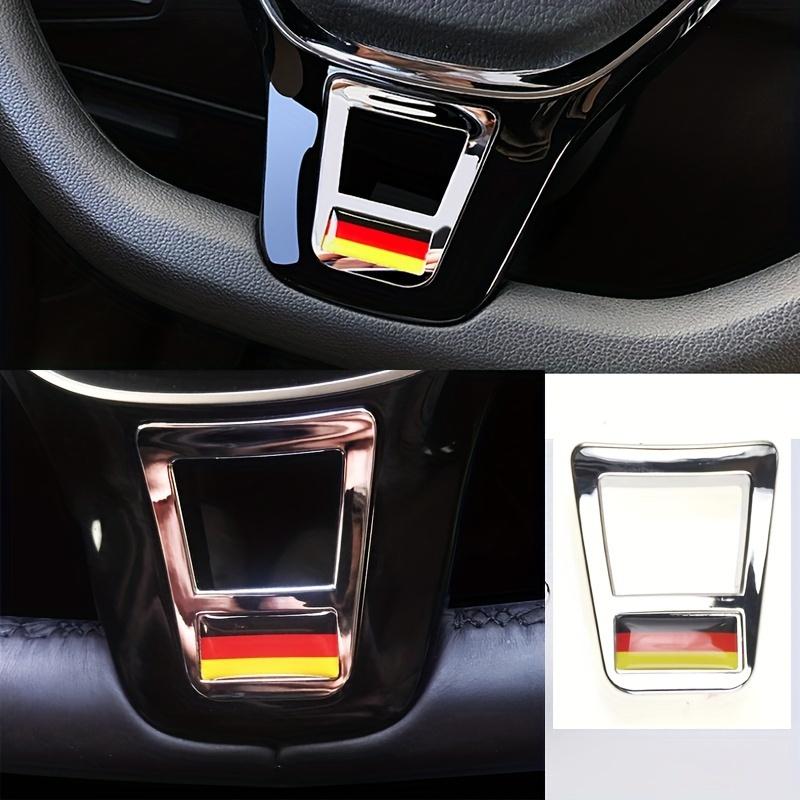 Chrome V.-W Steering Wheel Emblem, ABS Resin, for Rline, Tiguan, Passat B7 B8 CC, Jetta, Golf 7 MK7, G-TI, Polo, Car Interior Accessory