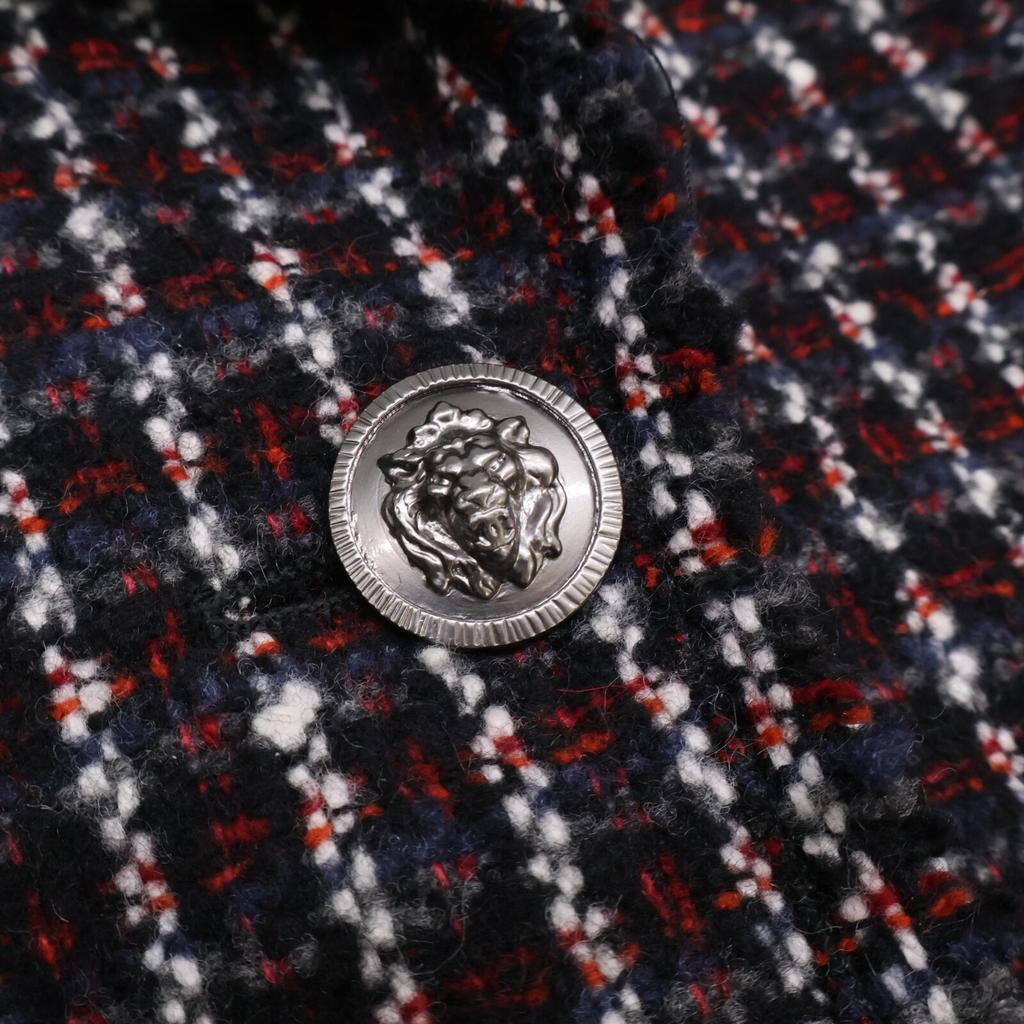 Chanel [/Domestic Regular] 08A P33861V24329 Cashmere/silk Blend Tweed 1B Tailored Jacket Jacket 34 Navy systemUsed