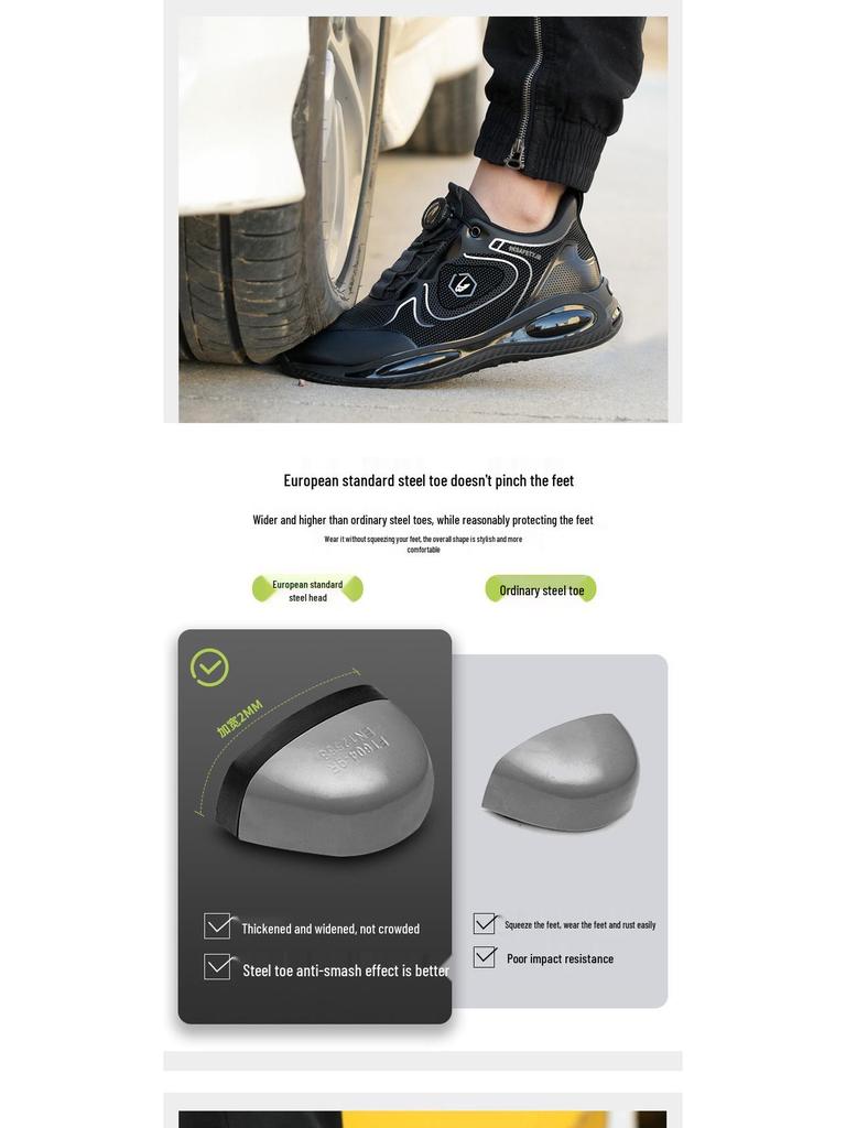 Wasserabweisende, schützende Sicherheitsschuhe: Anti-Stoß, Durchstichsicher, Atmungsaktiv & Verschleißfest Arbeitsschutzschuhwerk.